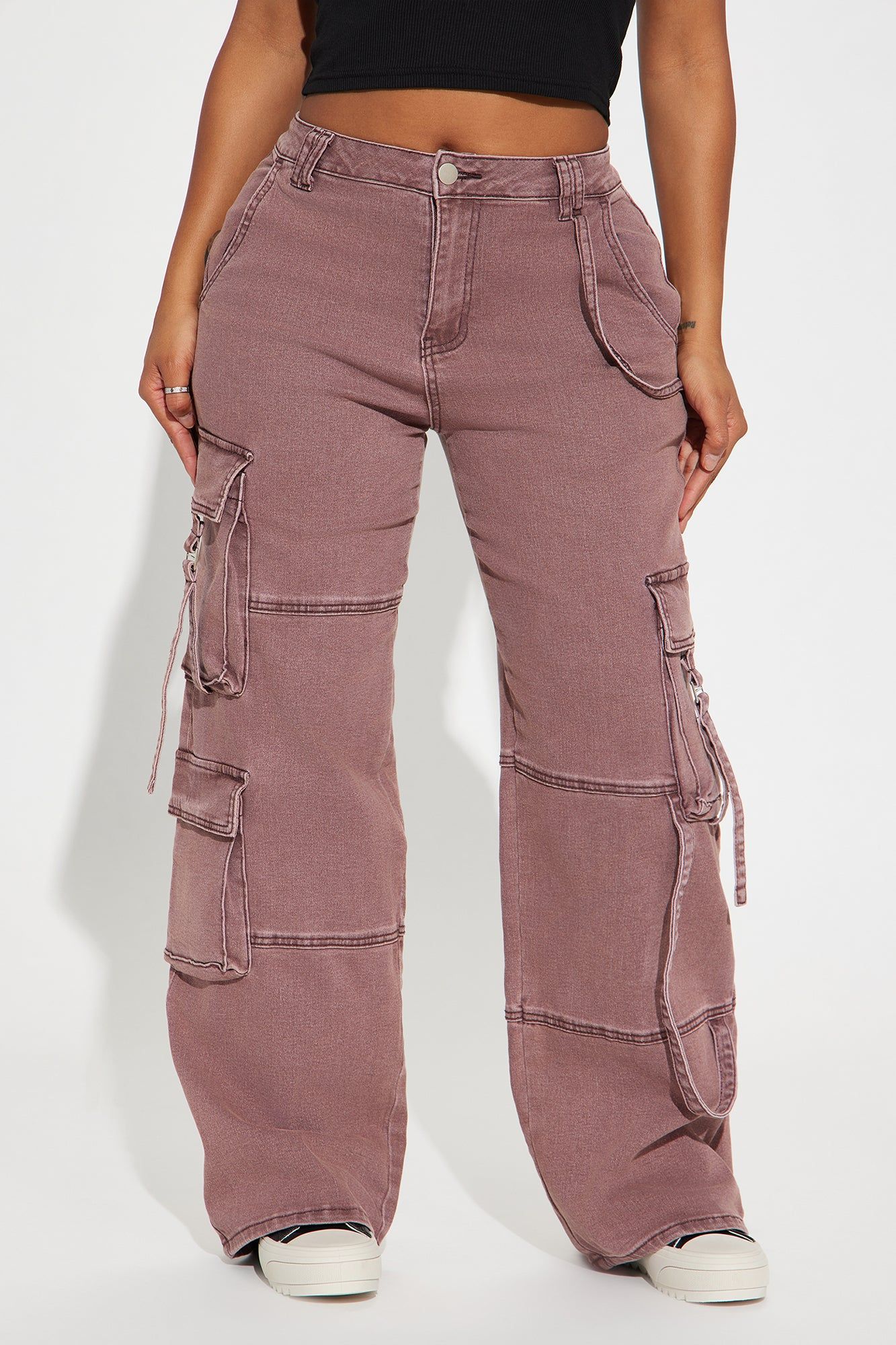Desi Mineral Wash Cargo Pant - Brown sold by Fashion Nova product image thumbnail 2