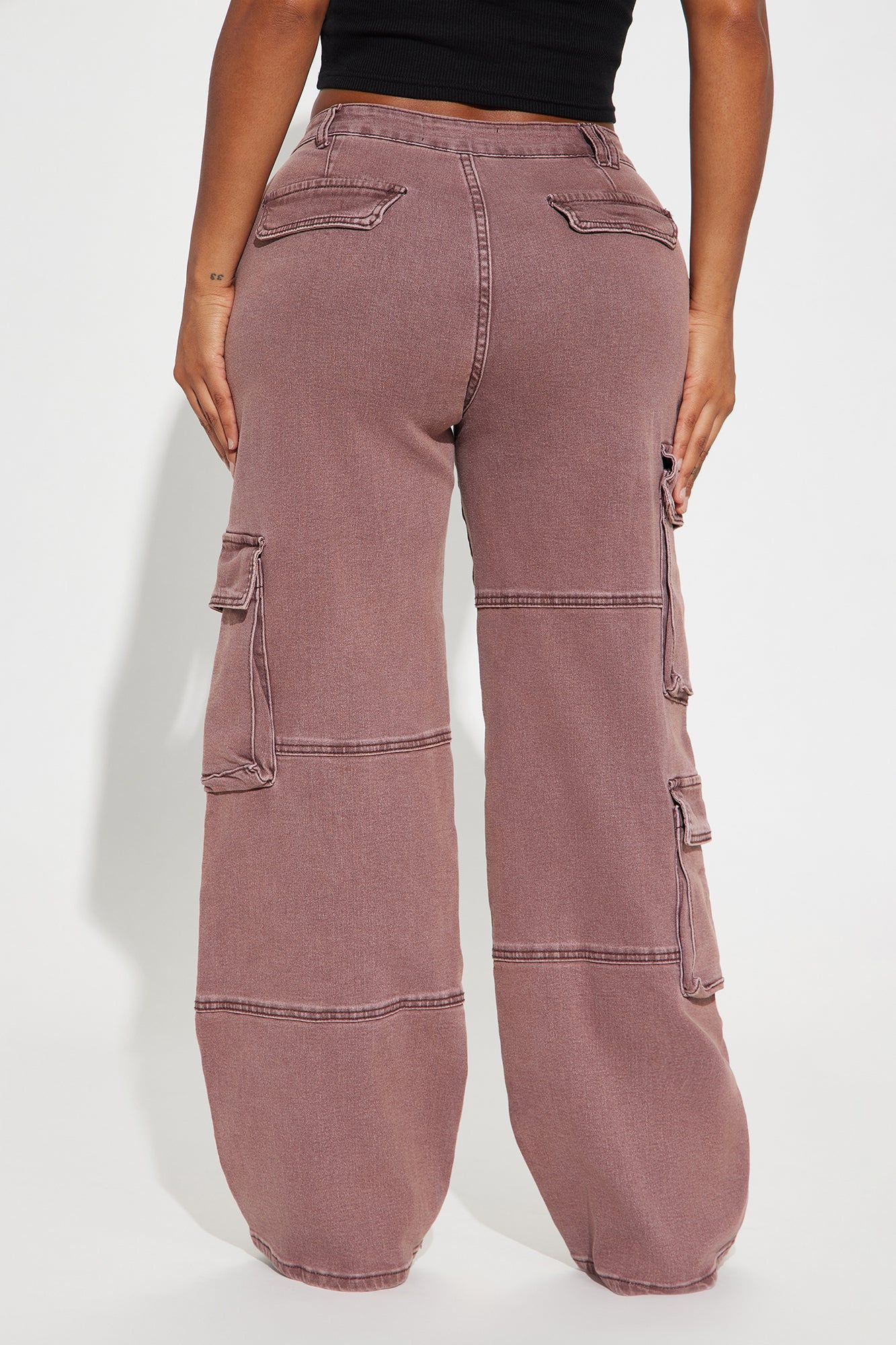 Desi Mineral Wash Cargo Pant - Brown sold by Fashion Nova product image thumbnail 3