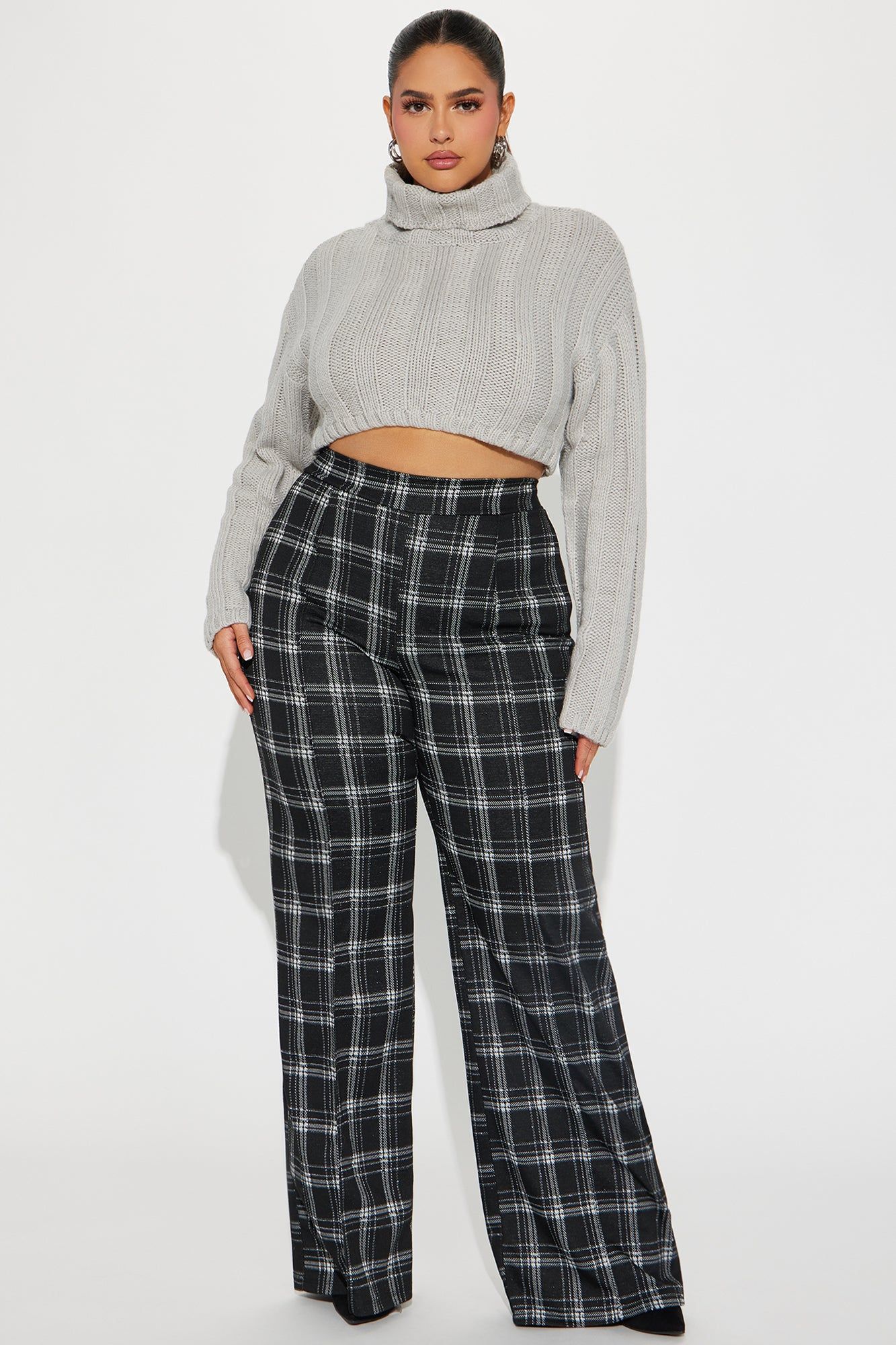 Victoria High Waisted Dress Pant - Black/combo sold by Fashion Nova product image thumbnail 4