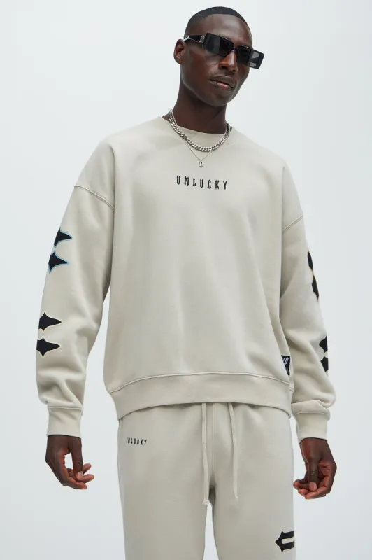 Unlucky Crew Neck Sweater - Sand sold by Fashion Nova