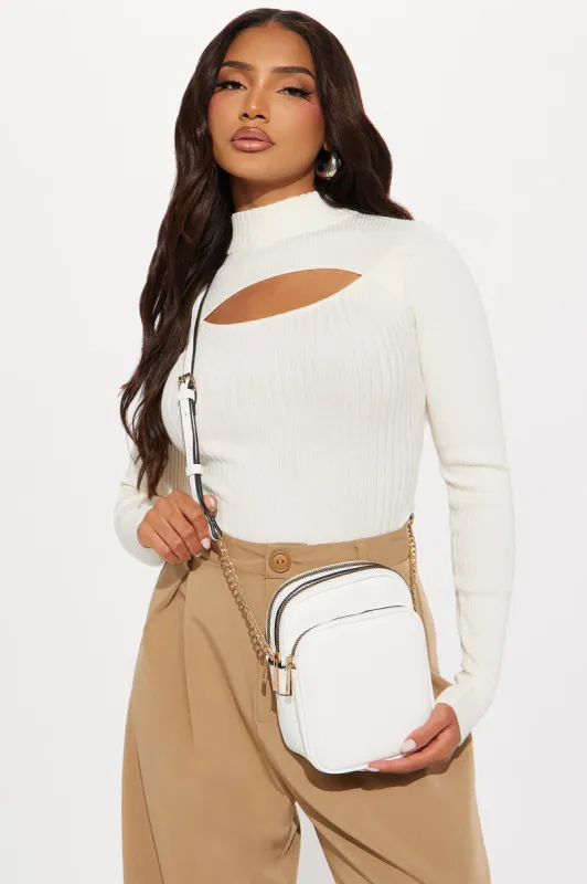 Crisp Echo Crossbody Bag - White sold by Fashion Nova