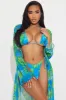 Cathy 3 Piece Bikini Set - Blue/combo sold by Fashion Nova