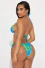 Cathy 3 Piece Bikini Set - Blue/combo sold by Fashion Nova
