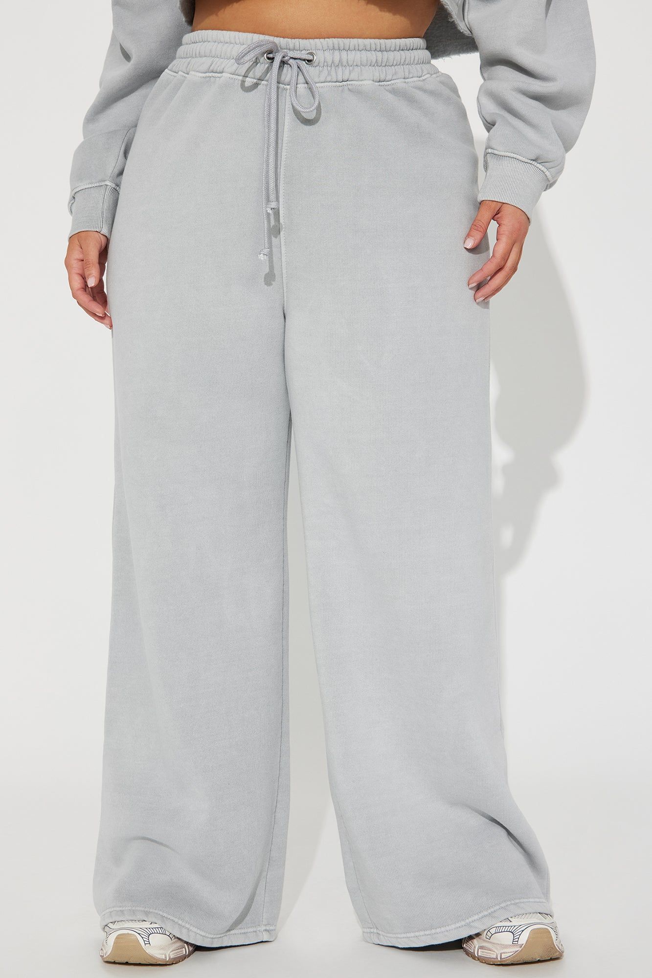 Brooklyn Baby Embroidered Wide Leg Sweatpants - Grey sold by Fashion Nova product image thumbnail 6