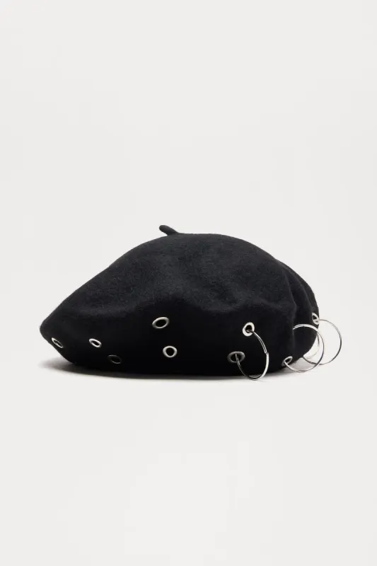 Grunge Baddie Beret - Black sold by Fashion Nova