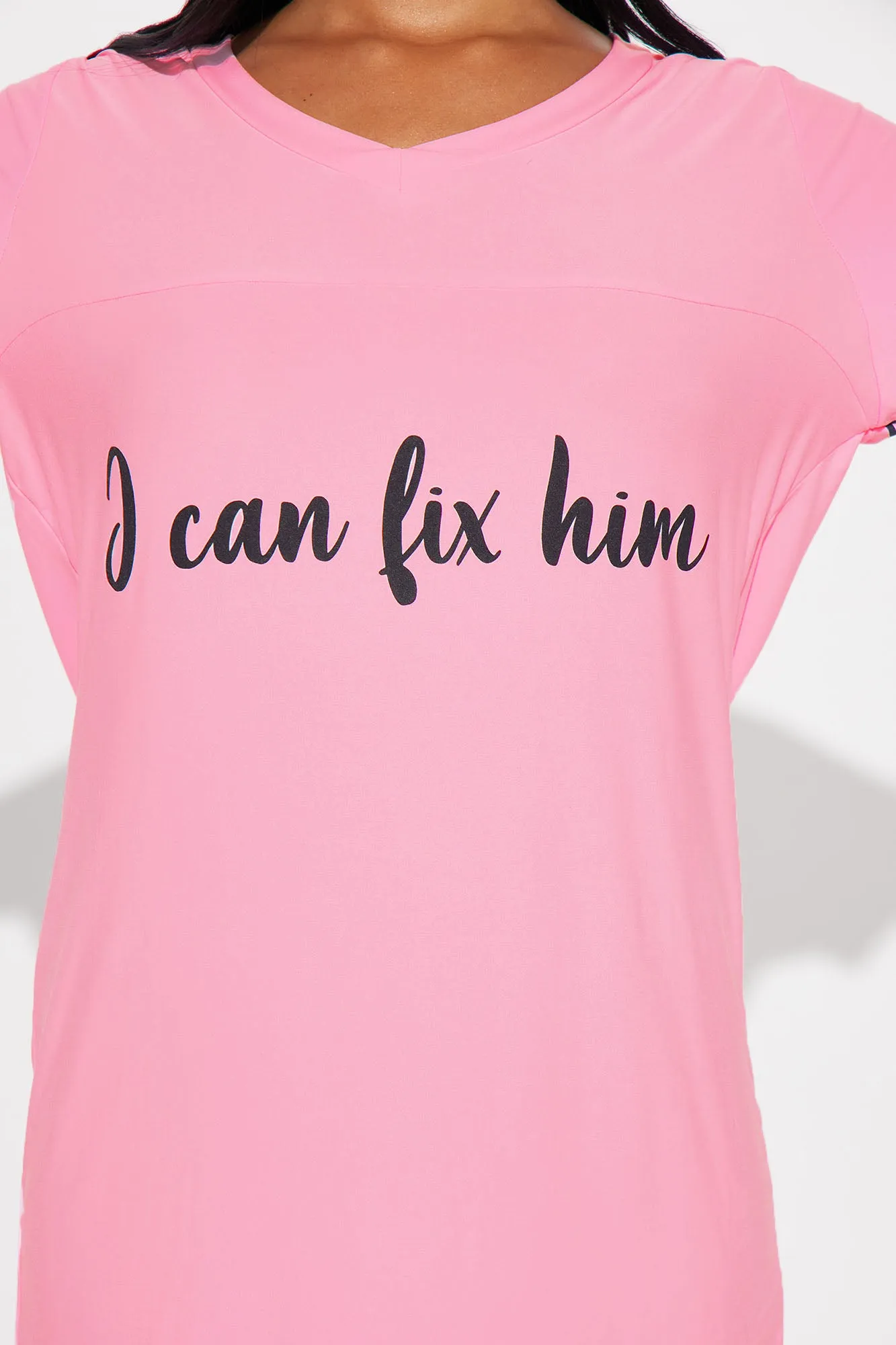 I Can Fix Him PJ Sleep Shirt - Pink sold by Fashion Nova product image thumbnail 2