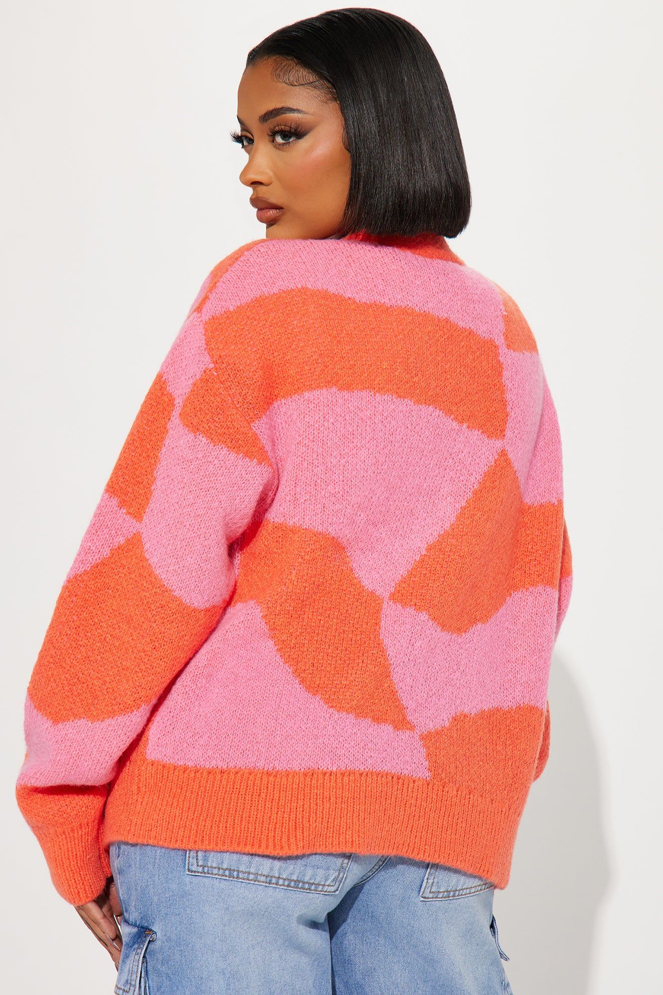 All Mixed Up Cardigan - Pink/combo sold by Fashion Nova product image thumbnail 3