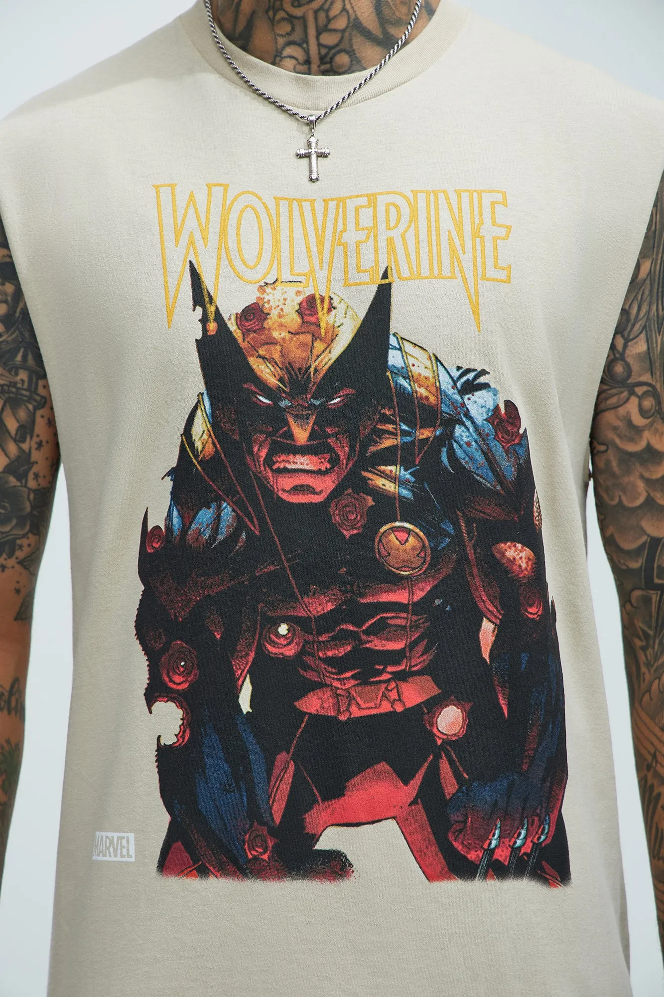 Wolverine Indestructible Sleeveless Tee - Sand sold by Fashion Nova product image thumbnail 2