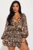 Her Prowess Satin Mini Dress - Leopard sold by Fashion Nova