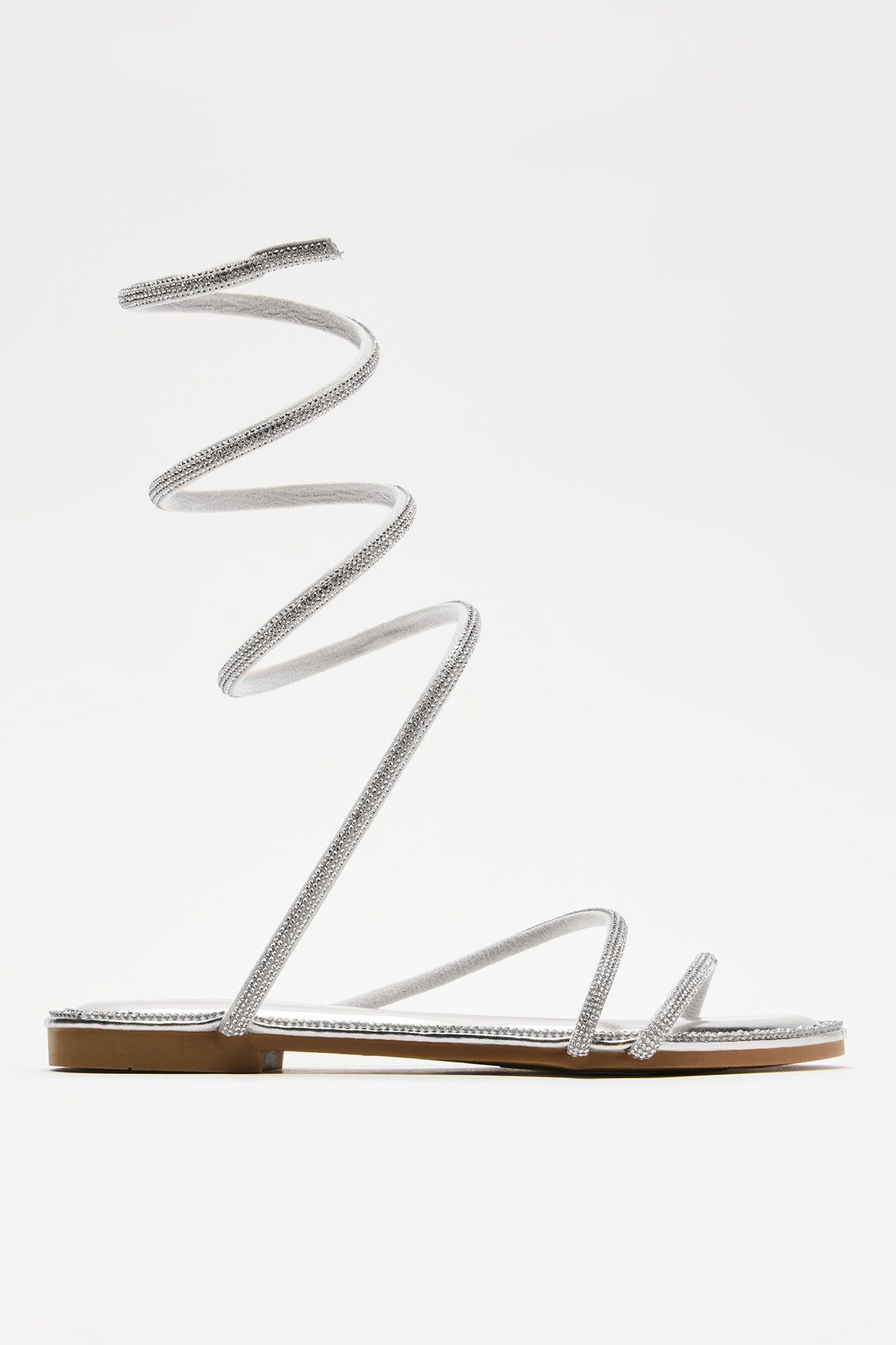 Brienne Wrap Up Sandals - Silver sold by Fashion Nova product image thumbnail 4