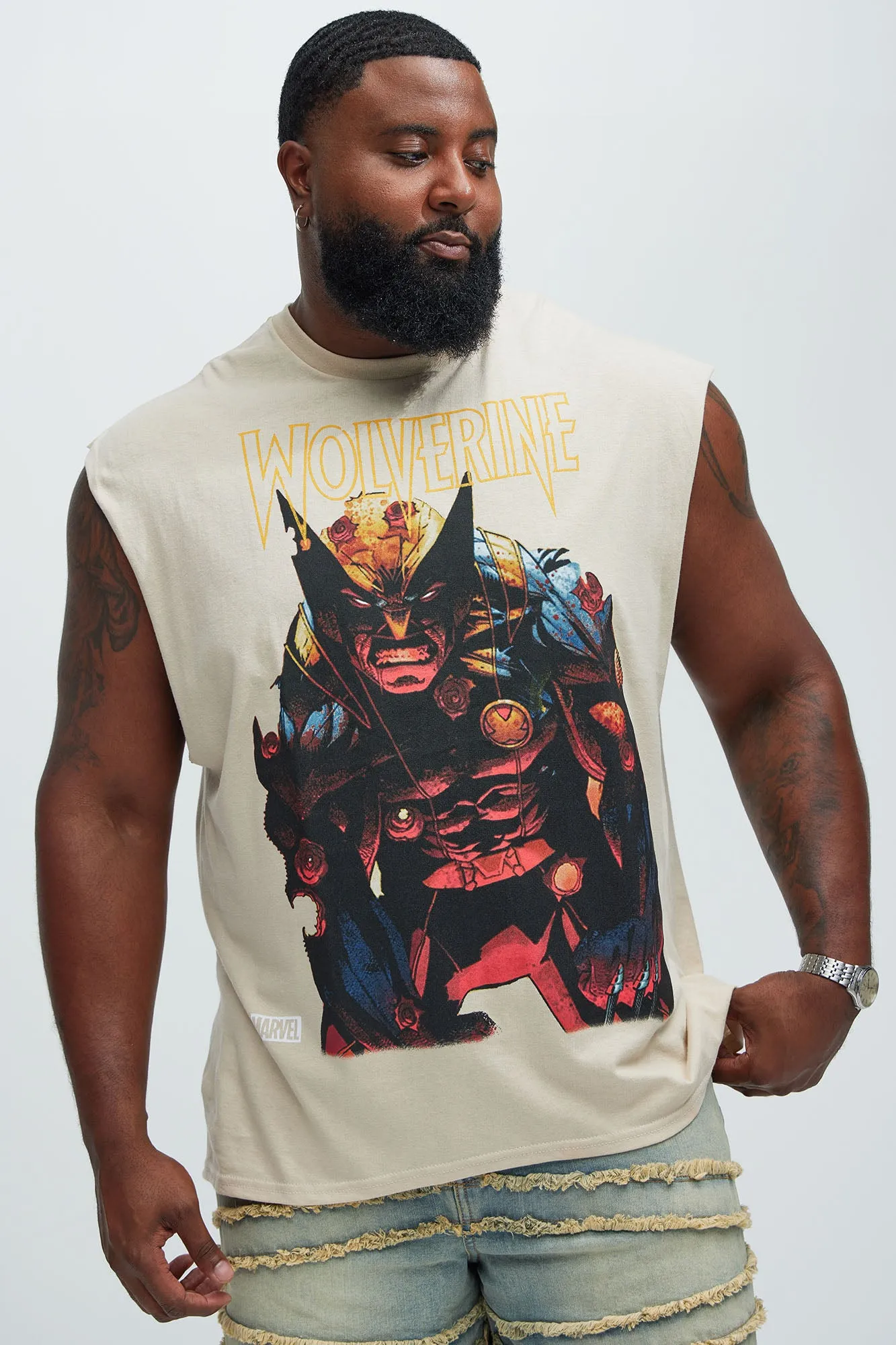 Wolverine Indestructible Sleeveless Tee - Sand sold by Fashion Nova product image thumbnail 5