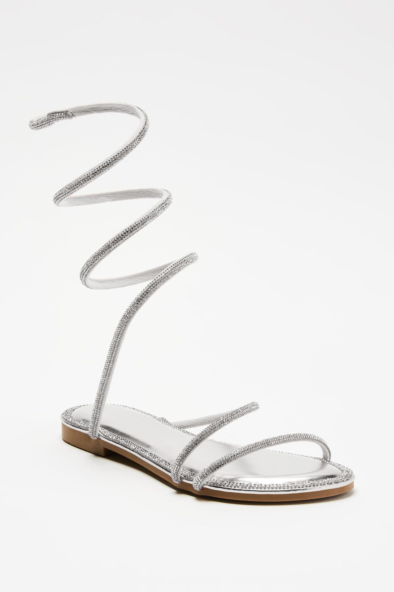 Brienne Wrap Up Sandals - Silver sold by Fashion Nova product image thumbnail 2