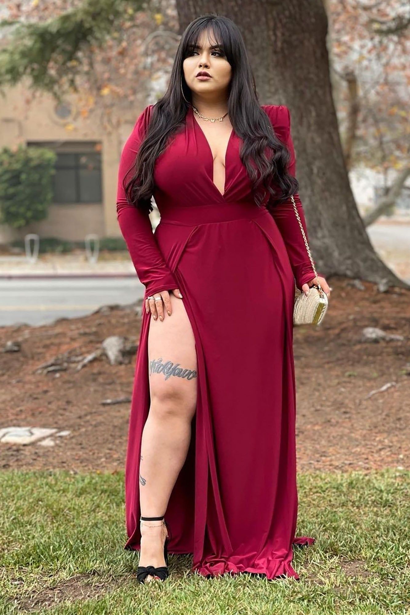 Spree Dress - Burgundy sold by Fashion Nova product image thumbnail 5