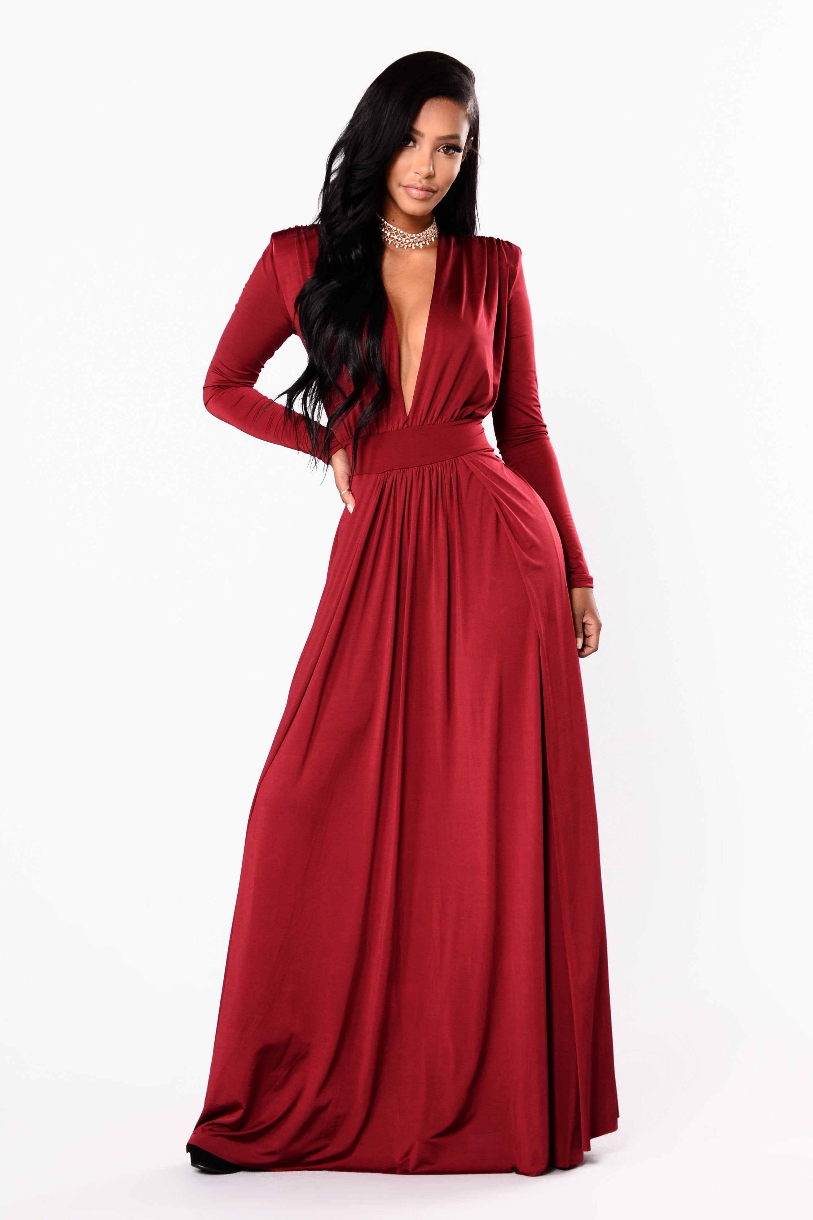 Spree Dress - Burgundy sold by Fashion Nova product image thumbnail 2