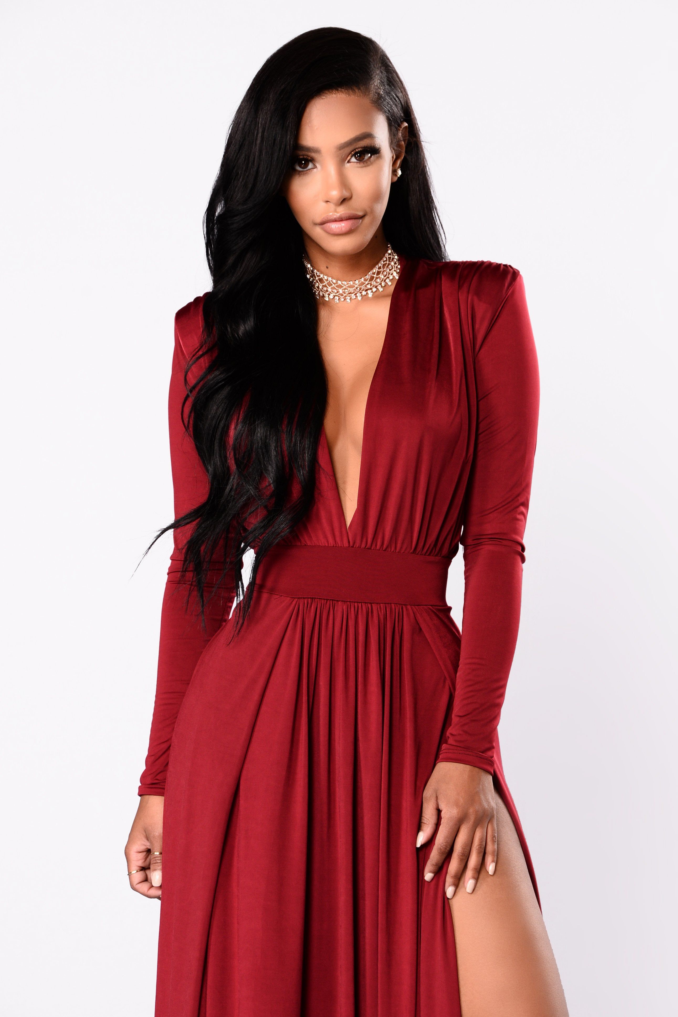 Spree Dress - Burgundy sold by Fashion Nova product image thumbnail 3
