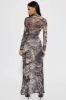Your Favorite Look Mesh Maxi Dress - Nude/combo sold by Fashion Nova