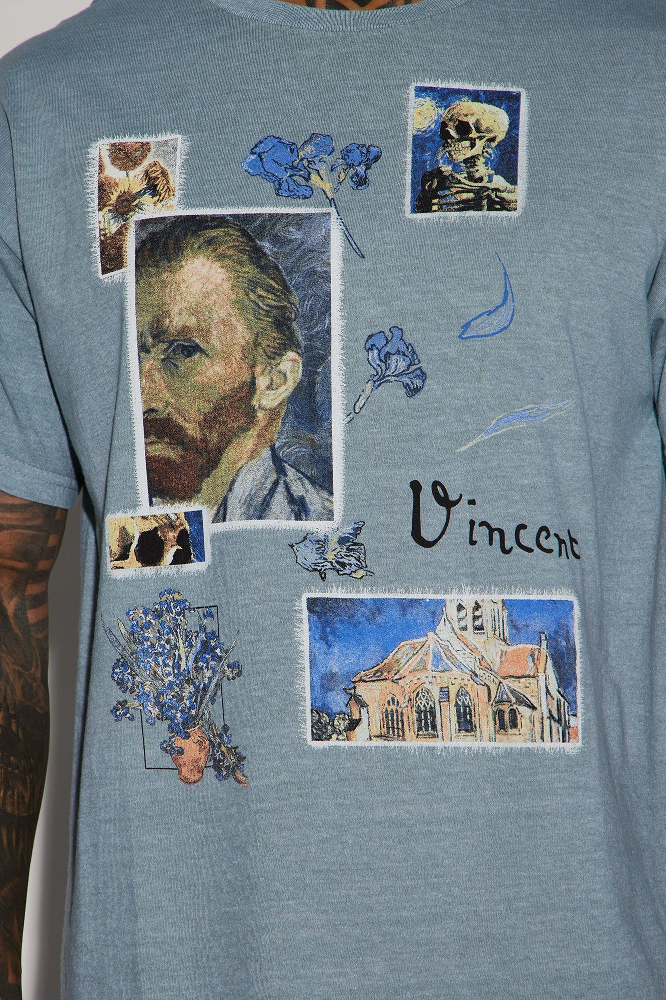 Vincent Van Gogh Portraits Short Sleeve Tee - Jade sold by Fashion Nova product image thumbnail 4