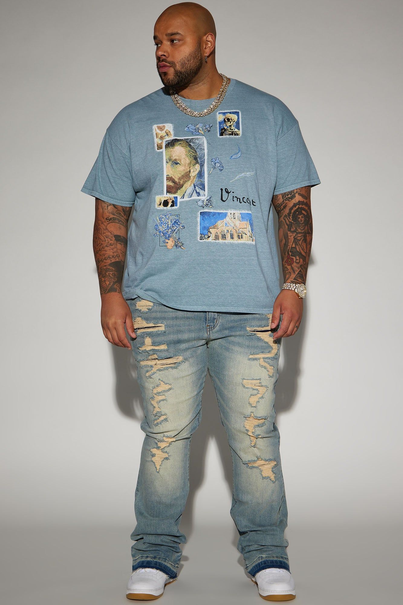 Vincent Van Gogh Portraits Short Sleeve Tee - Jade sold by Fashion Nova product image thumbnail 5