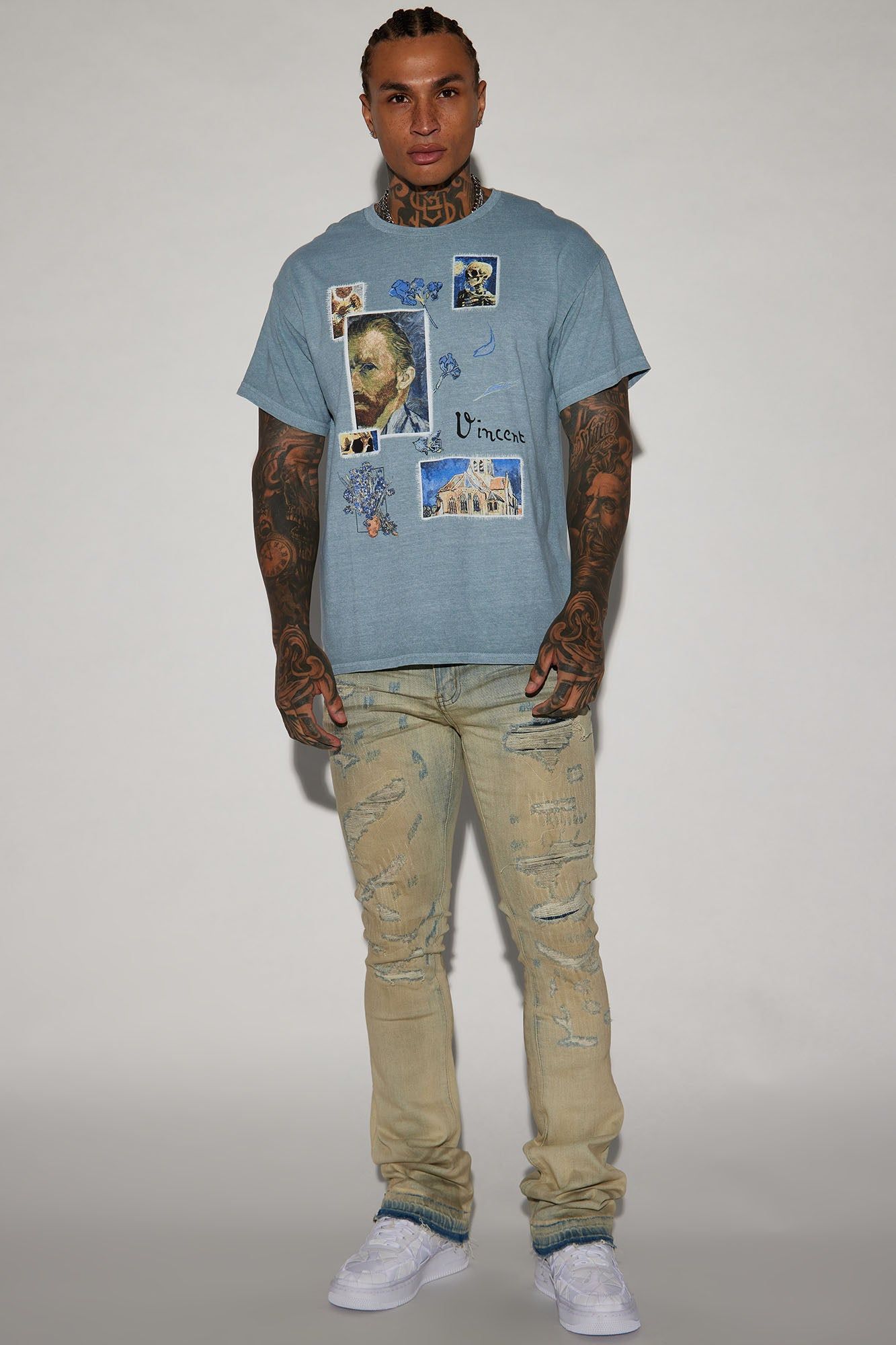 Vincent Van Gogh Portraits Short Sleeve Tee - Jade sold by Fashion Nova product image thumbnail 3