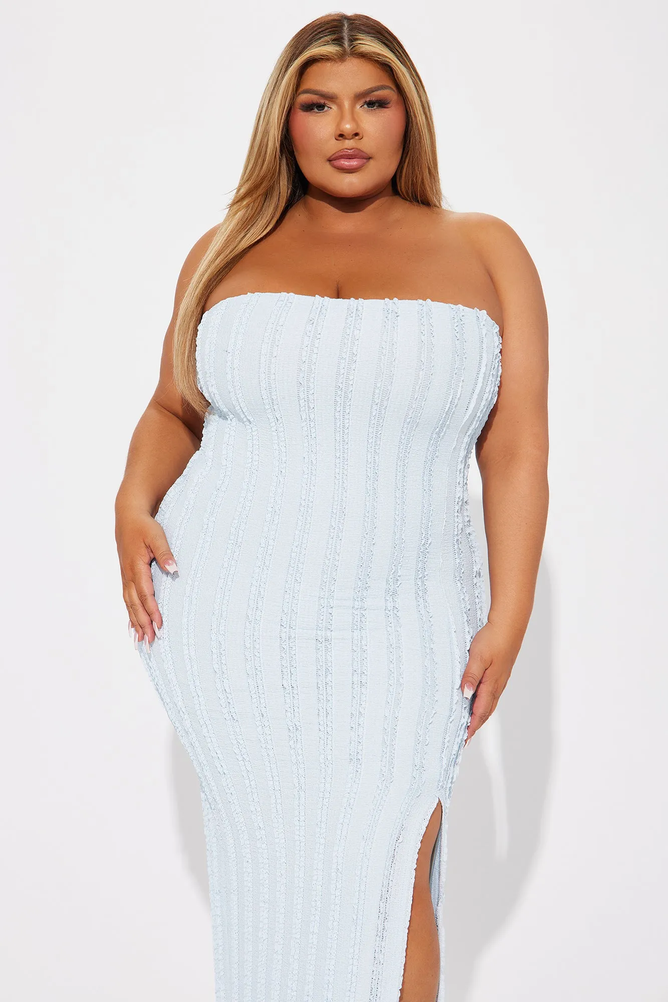 Maribel Textured Maxi Dress - Light Blue sold by Fashion Nova product image thumbnail 5