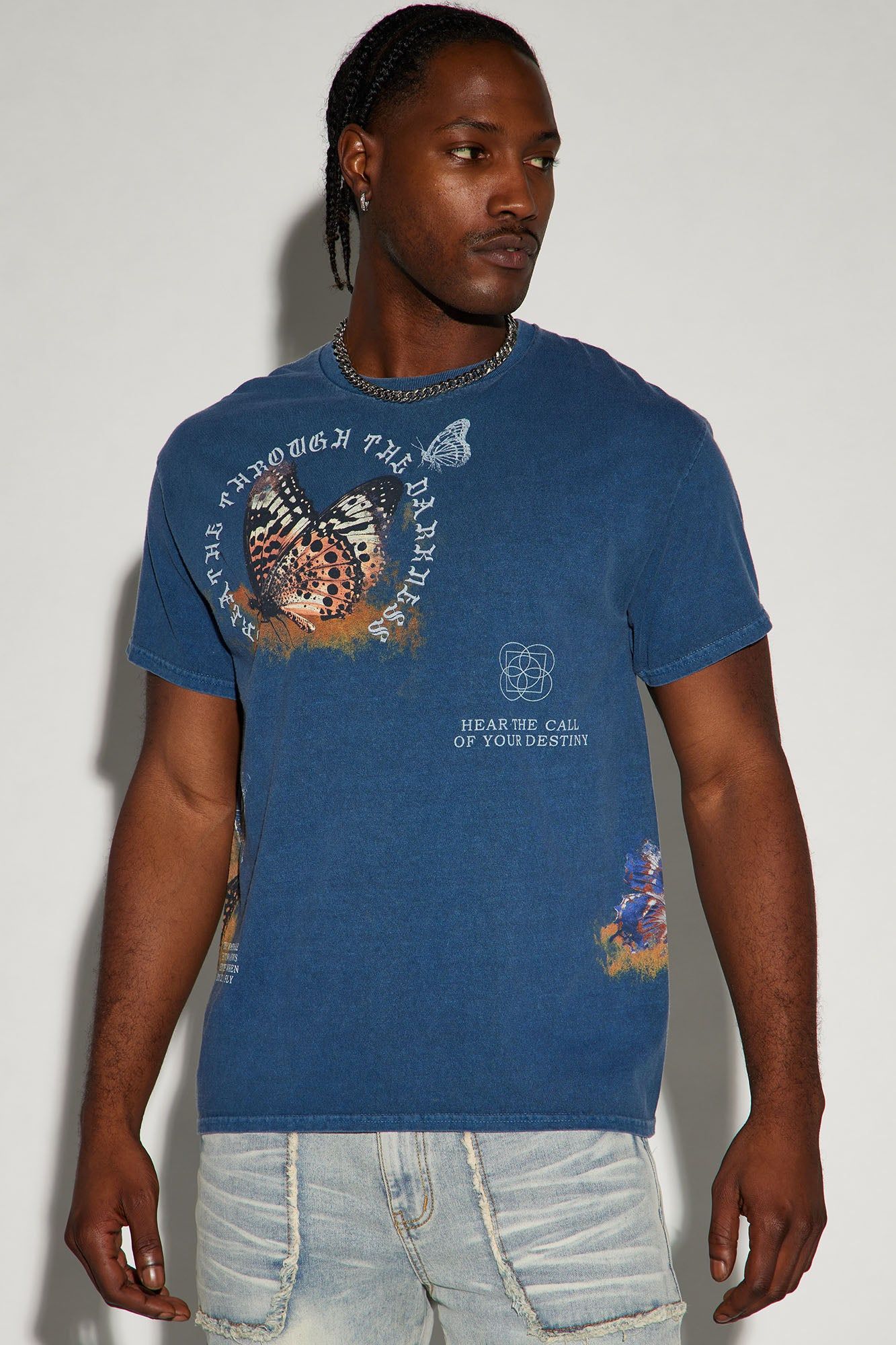 Fly Better Oversized Short Sleeve Tee - Navy sold by Fashion Nova