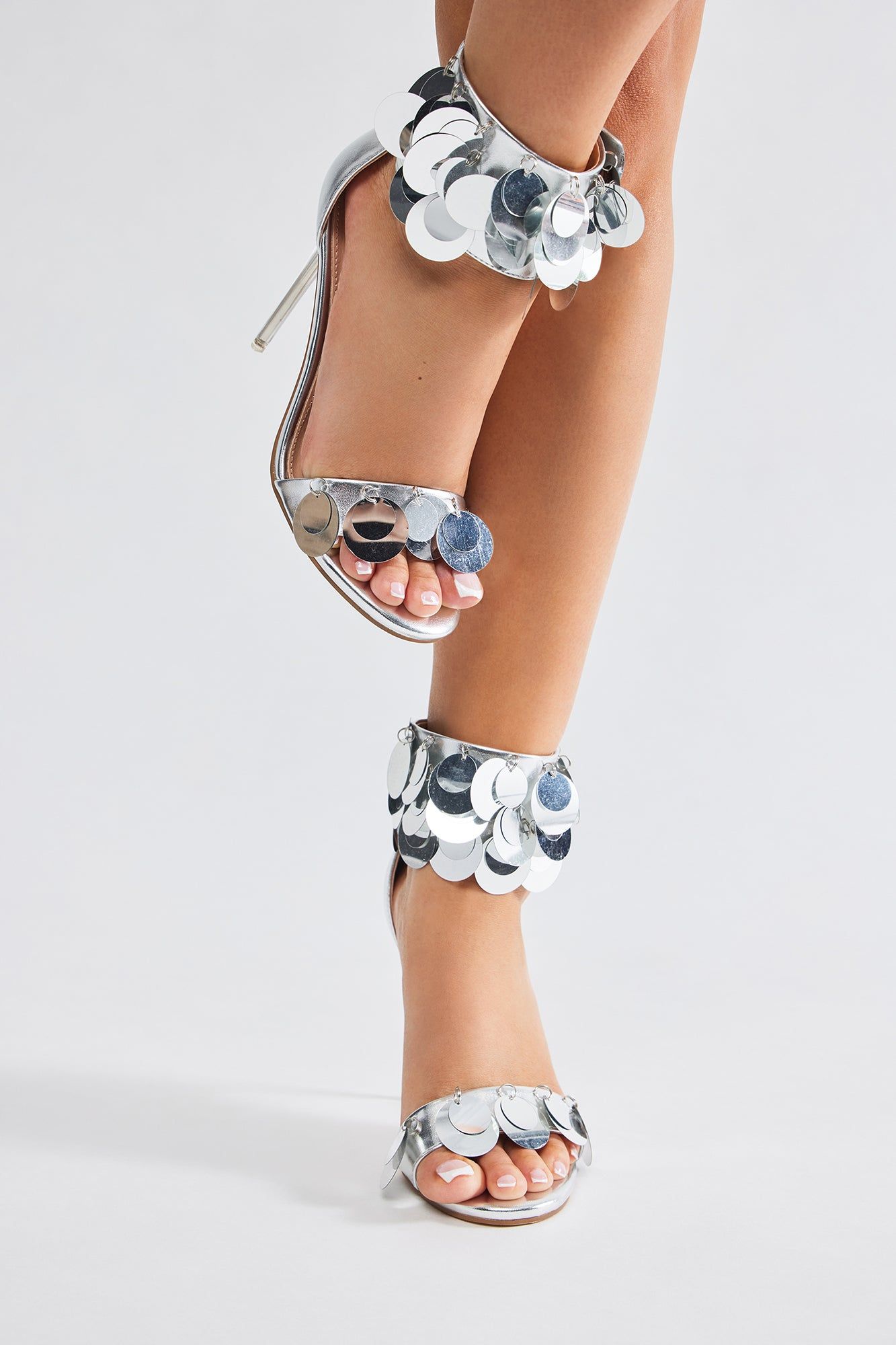 Chase Me Sequin Heels - Silver sold by Fashion Nova product image thumbnail 2