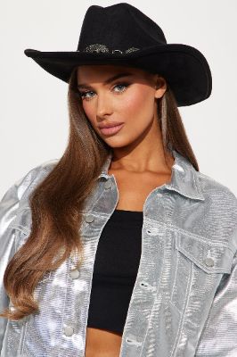 Free Riders Cowboy Hat - Black sold by Fashion Nova