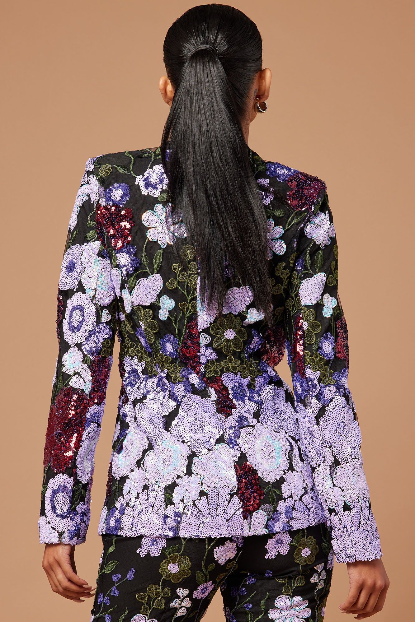 Nadia Sequin Blazer - Purple/combo sold by Fashion Nova product image thumbnail 4