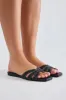 Keep Me Grounded Sandals - Black sold by Fashion Nova