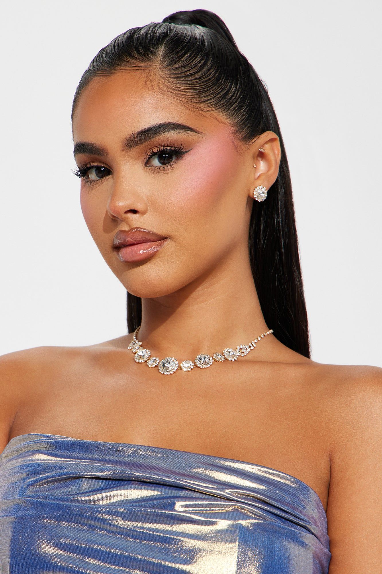 Wedding Reception Necklace And Earring Set - Gold sold by Fashion Nova product image thumbnail 2