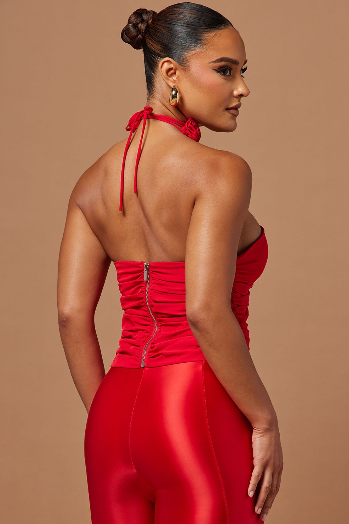 Rayla Rose Ruched Mini Top - Red sold by Fashion Nova product image thumbnail 3