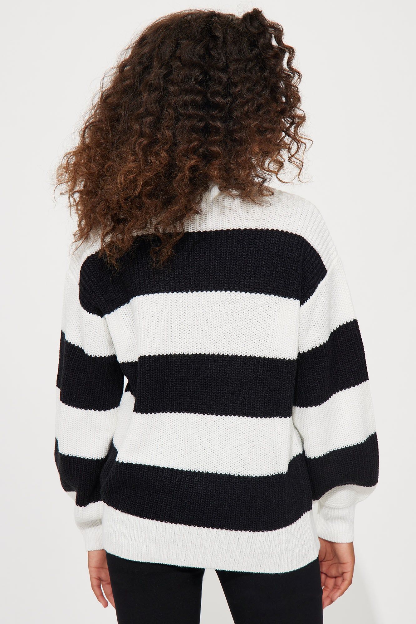 Mini Autumn Dreams Striped Sweater - Black/White sold by Fashion Nova product image thumbnail 3