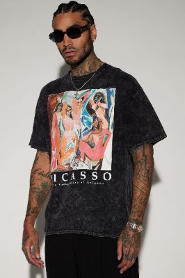 Pablo Picasso Les Demoiselles d'Avignon Short Sleeve Tee - Black sold by Fashion Nova