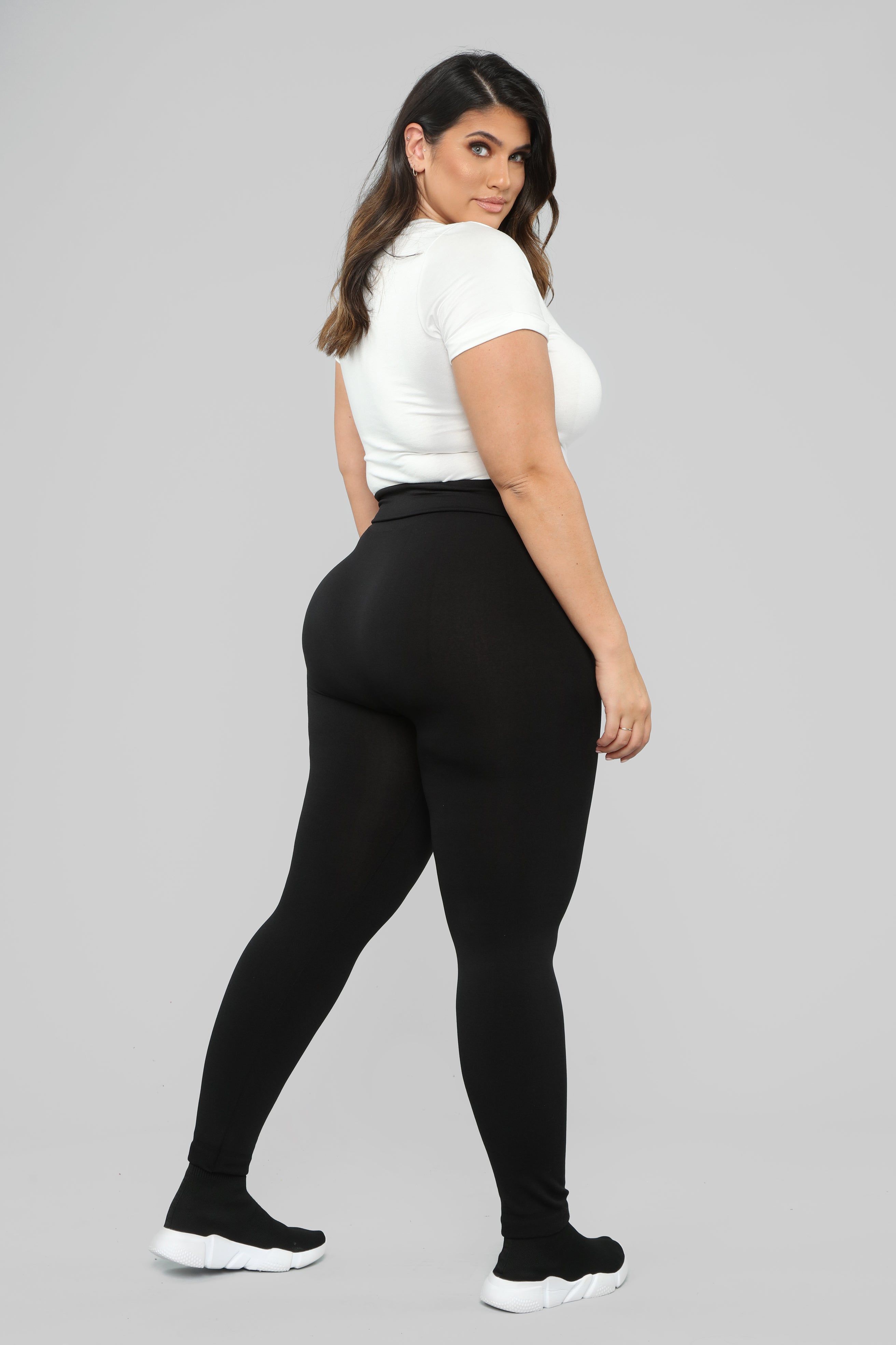 Basically It High Rise Leggings - Black sold by Fashion Nova product image thumbnail 3