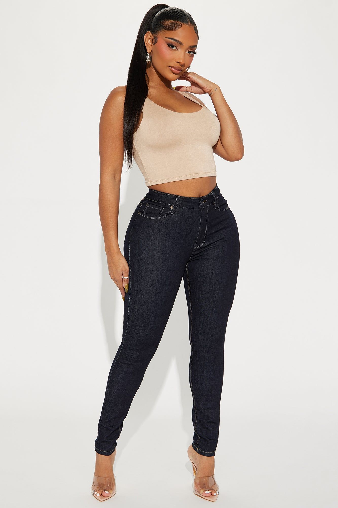 Aria Sculpting Skinny Jeans - Dark Wash sold by Fashion Nova