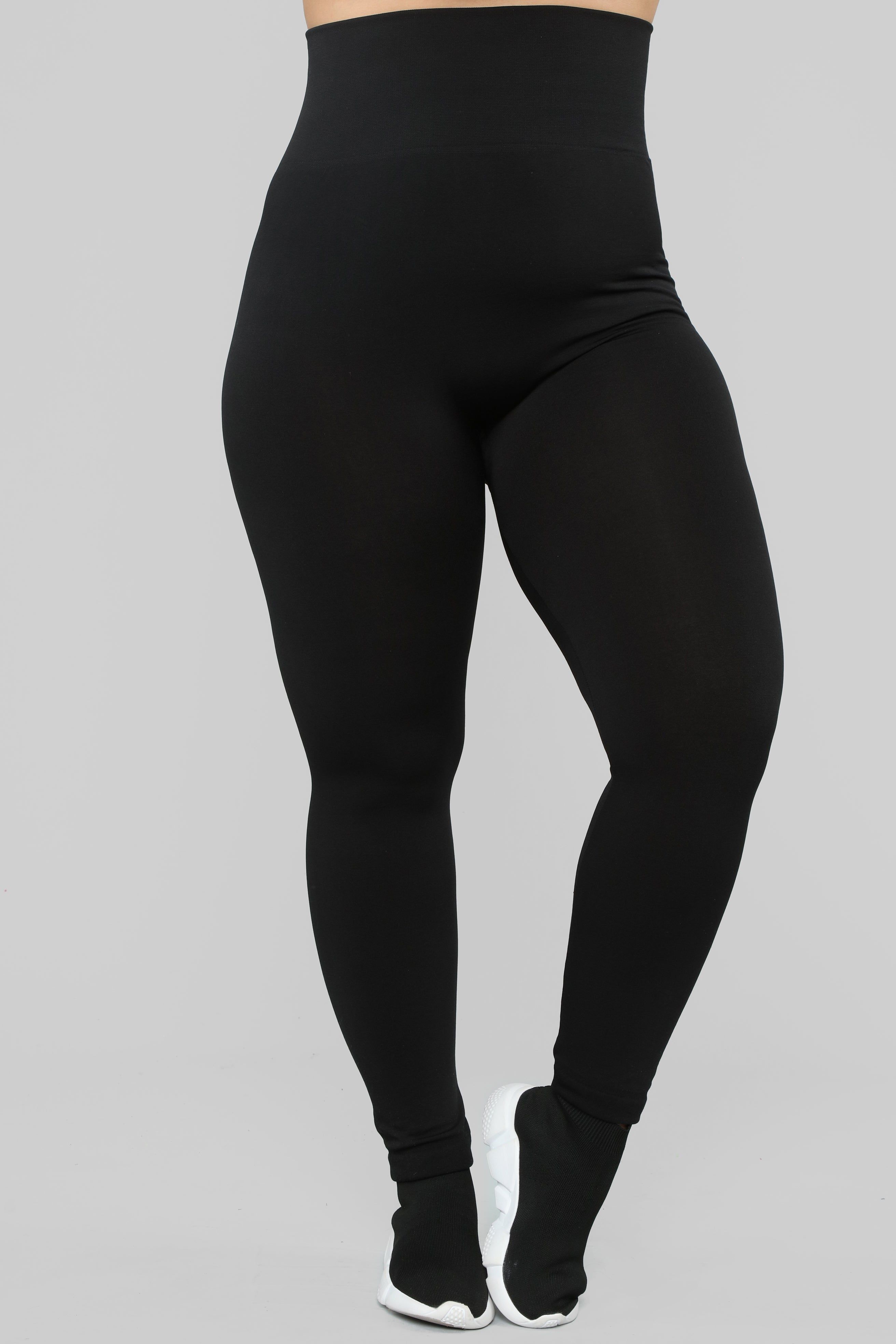 Basically It High Rise Leggings - Black sold by Fashion Nova