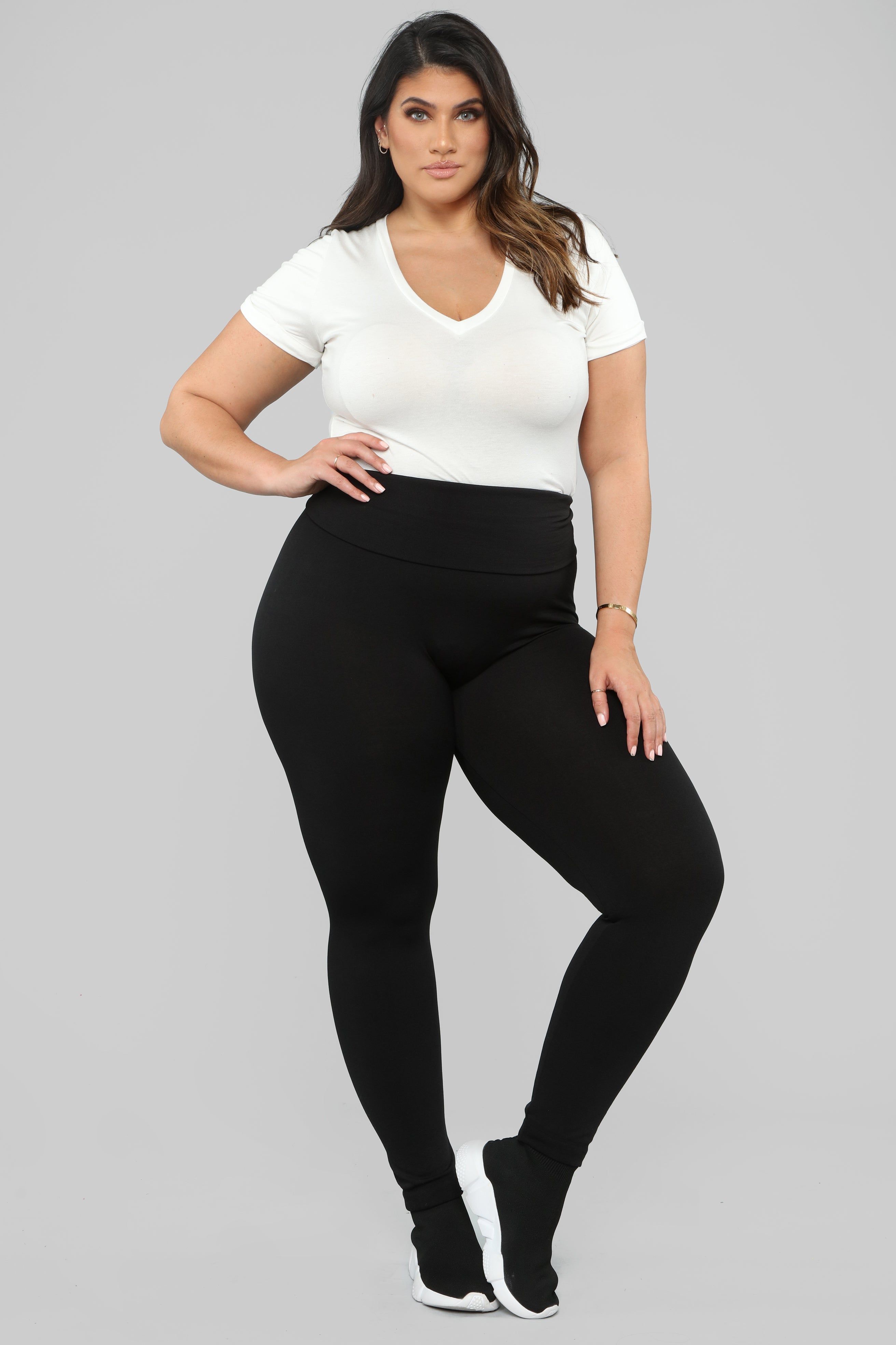 Basically It High Rise Leggings - Black sold by Fashion Nova product image thumbnail 2