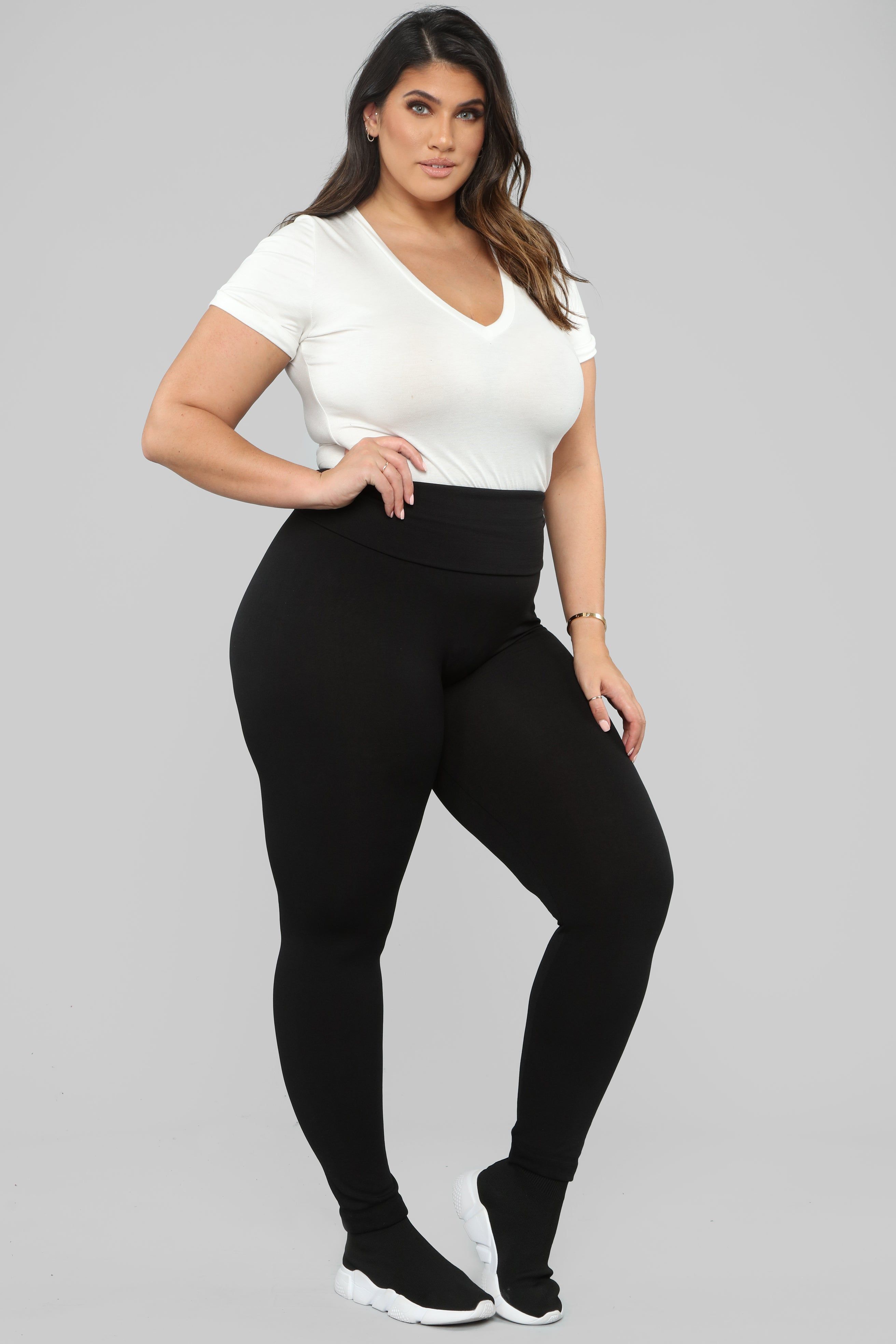 Basically It High Rise Leggings - Black sold by Fashion Nova product image thumbnail 4