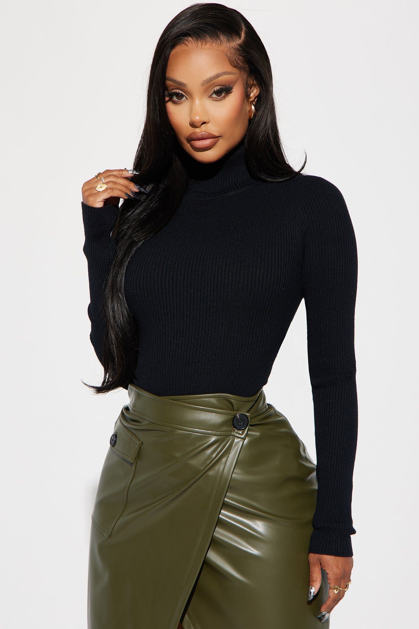 Brookside Sweater Top - Black sold by Fashion Nova