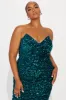 Sahara Sequin Midi Dress - Emerald sold by Fashion Nova