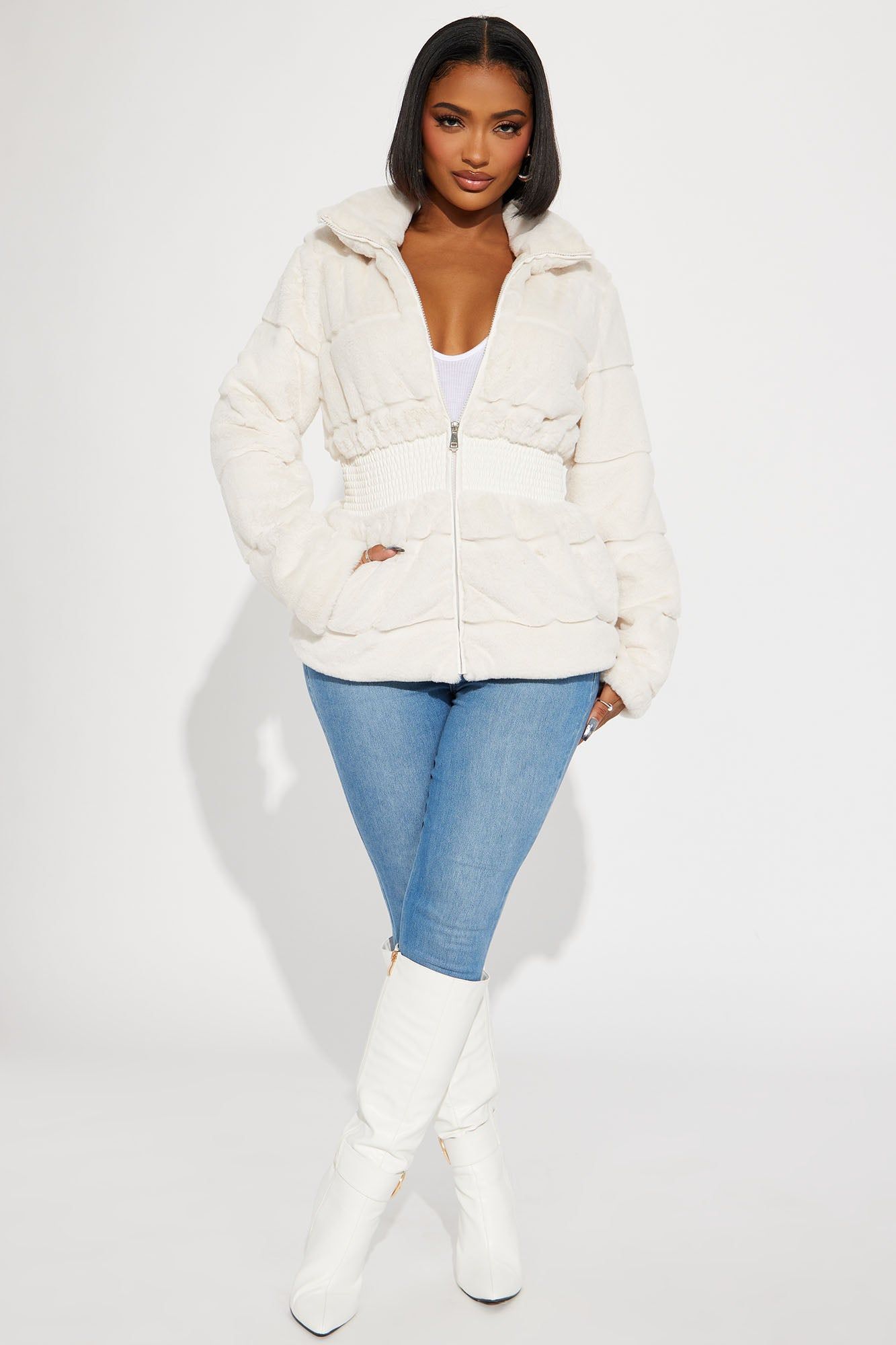 Stay Pressed Faux Fur Jack - Ivory sold by Fashion Nova product image thumbnail 5