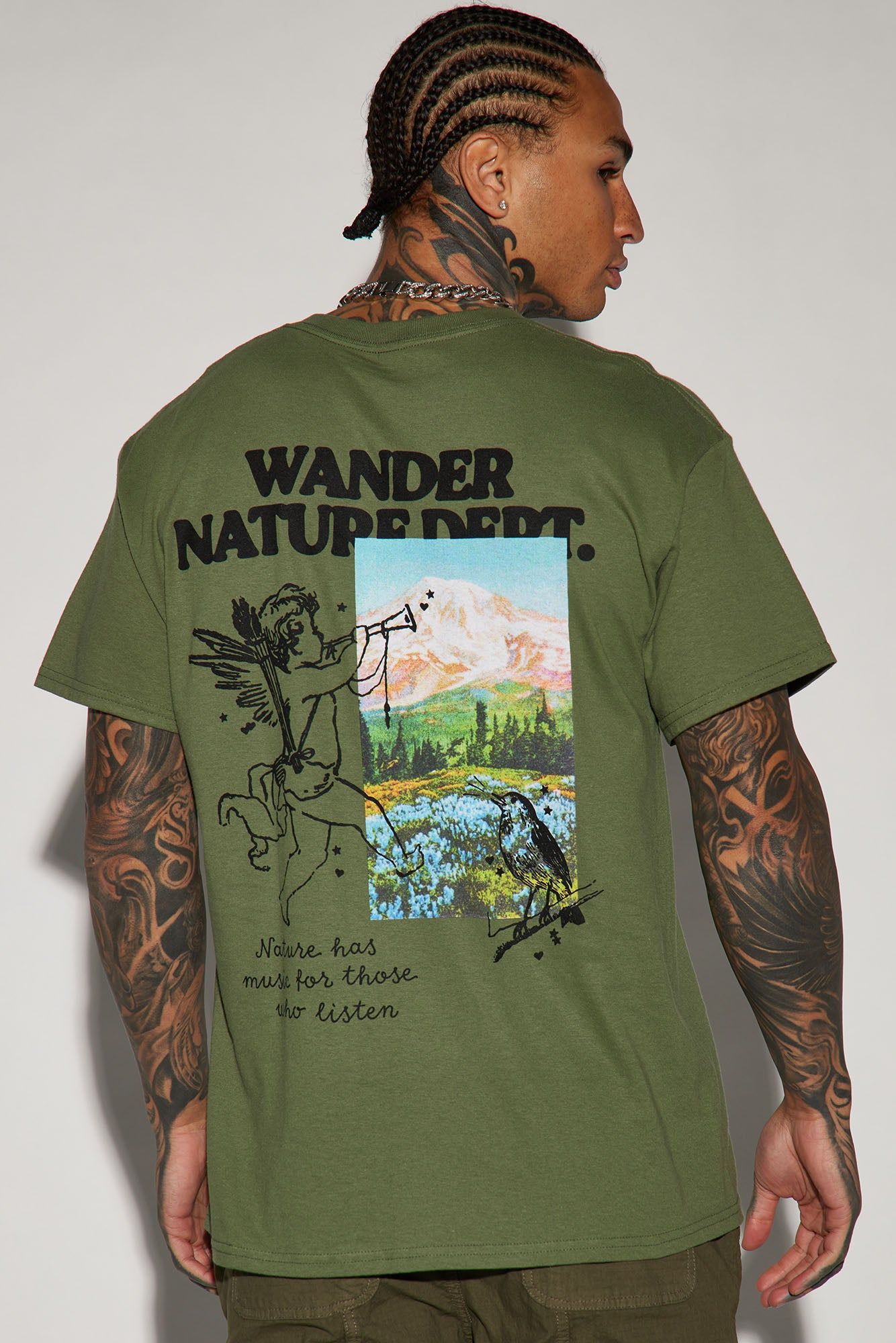 Wander Nature Dept. Short Sleeve Tee - Sage sold by Fashion Nova