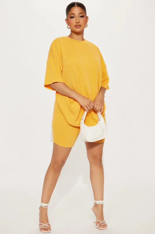Jasmine Ribbed Short Set - Orange sold by Fashion Nova