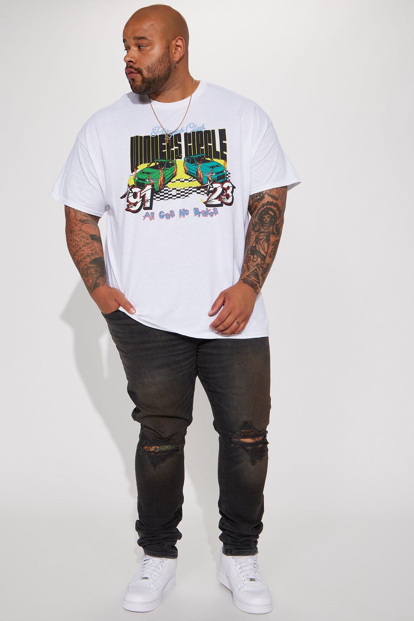 Players Circle Short Sleeve Tee - White sold by Fashion Nova product image thumbnail 5