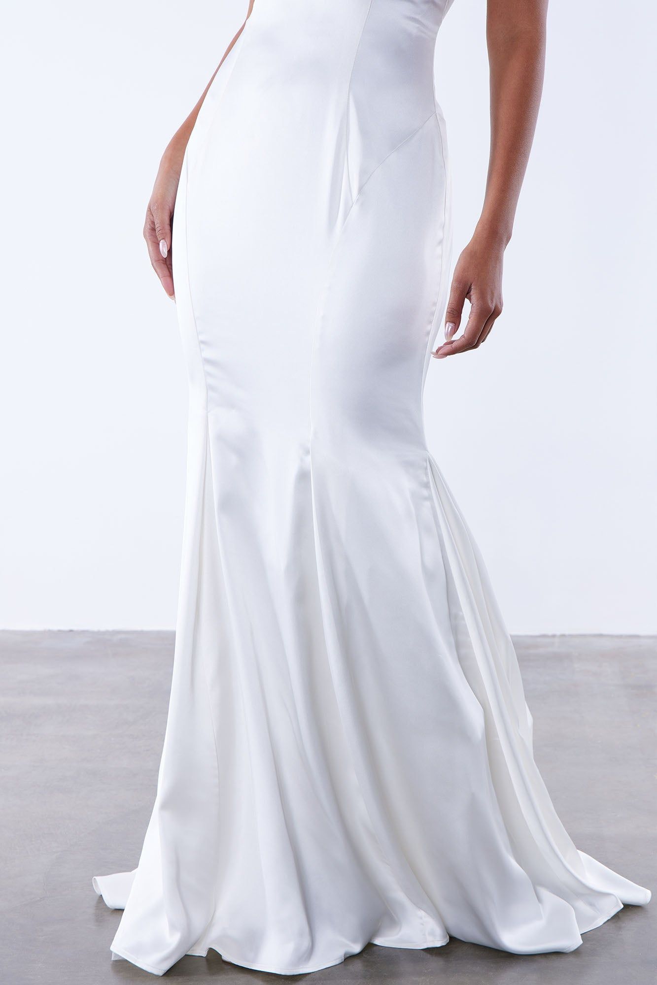 Daniella Satin Gown - White sold by Fashion Nova product image thumbnail 3