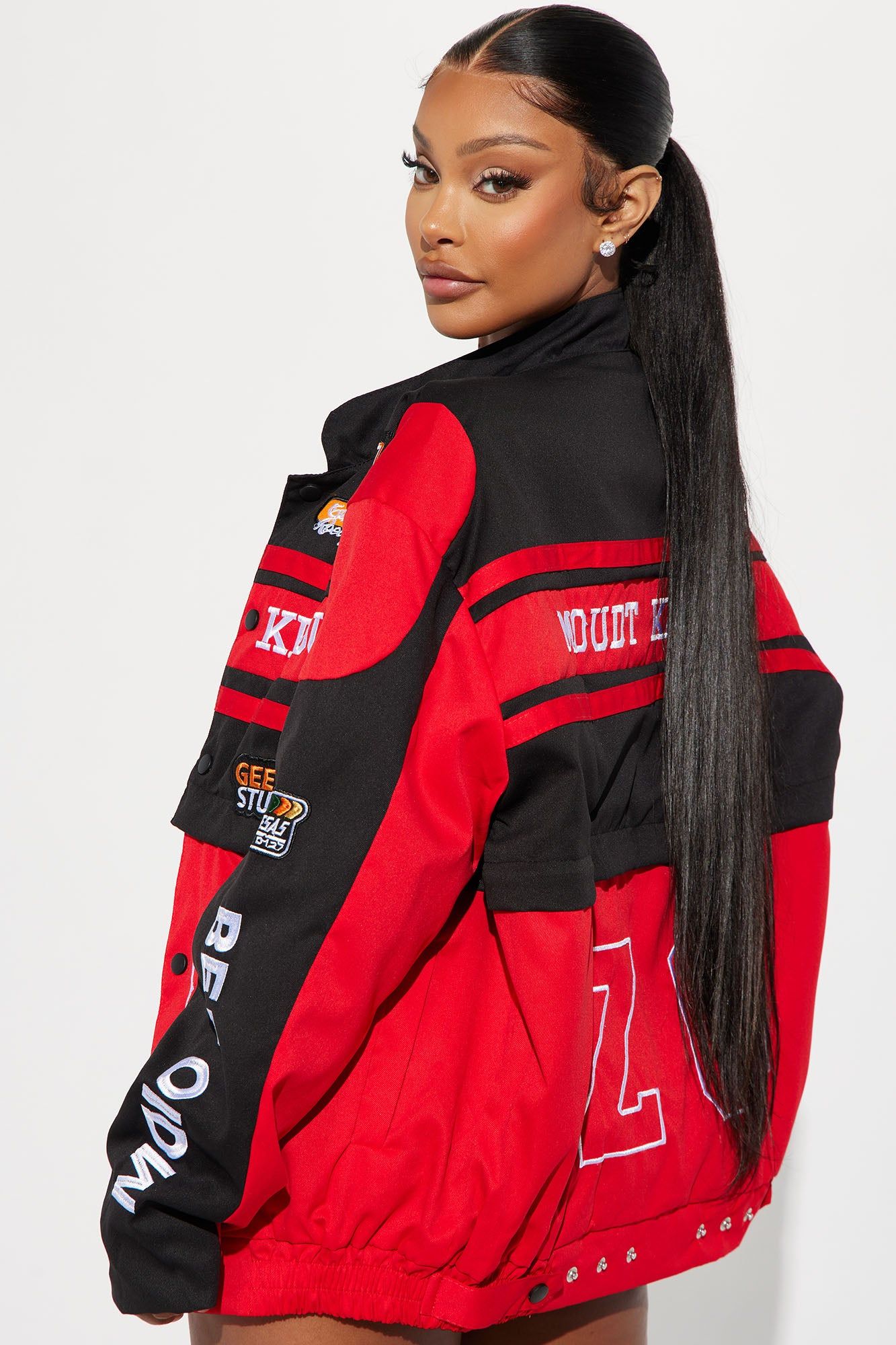 Cool Streets Bomber Jacket - Red sold by Fashion Nova product image thumbnail 5
