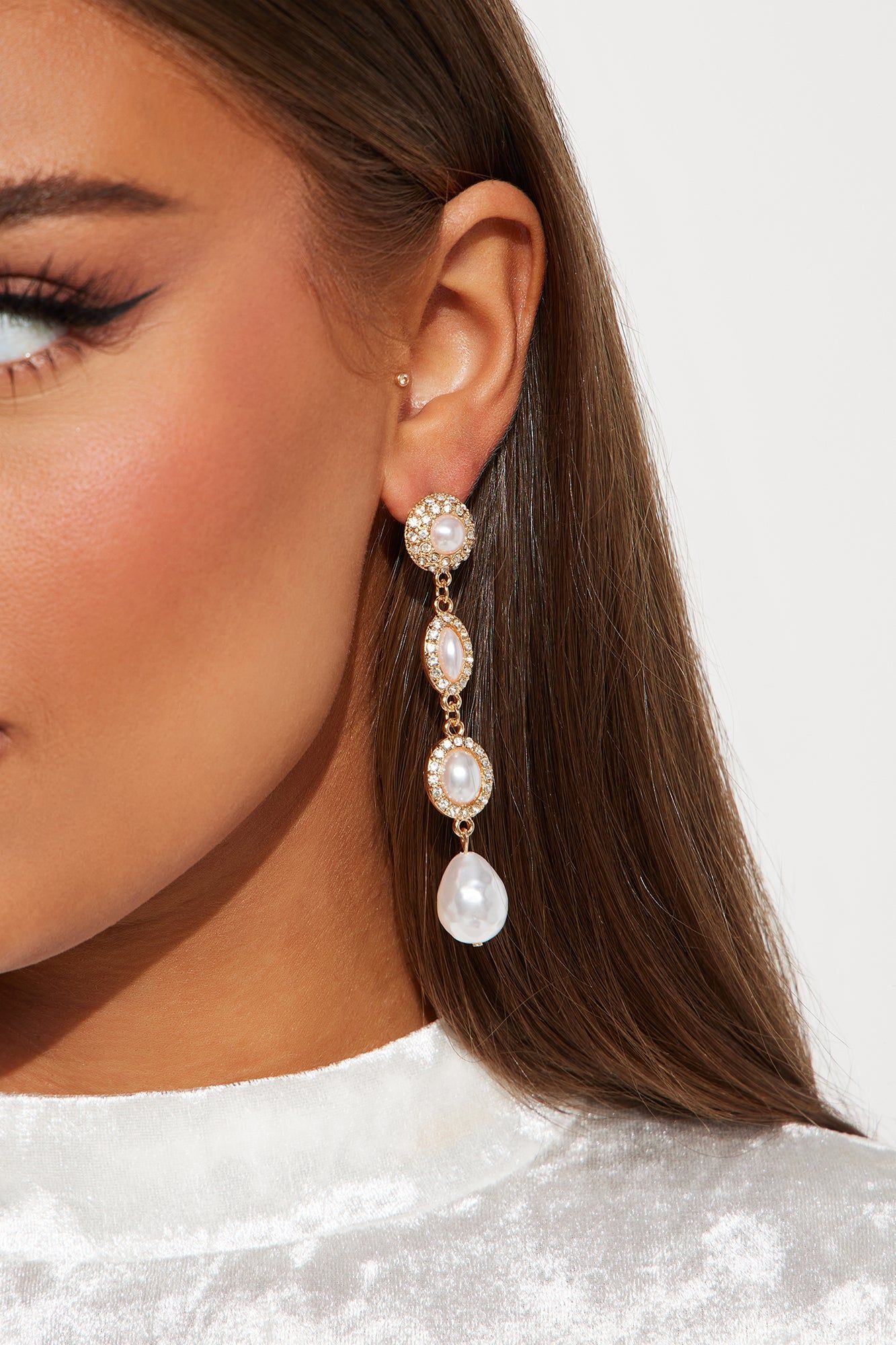 Glam For The Night Drop Earrings - Gold sold by Fashion Nova