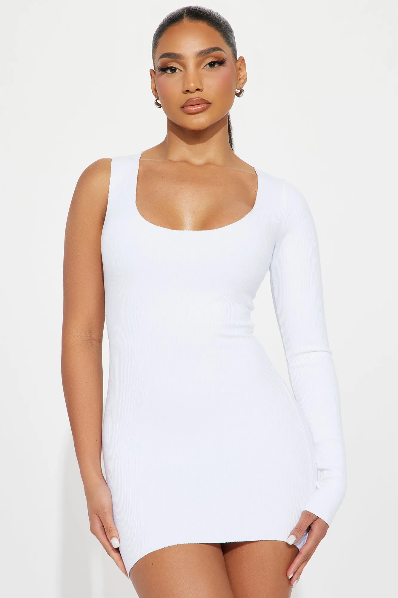 Brandi Snatched Mini Dress - White sold by Fashion Nova