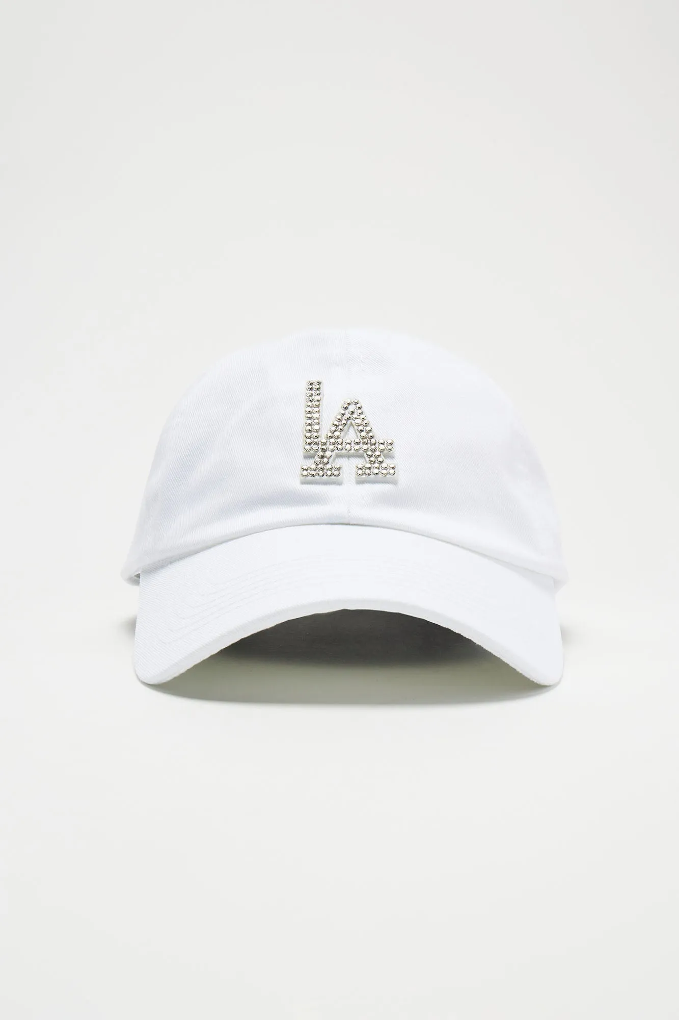 LA Rhinestone Baseball Hat - White sold by Fashion Nova product image thumbnail 3