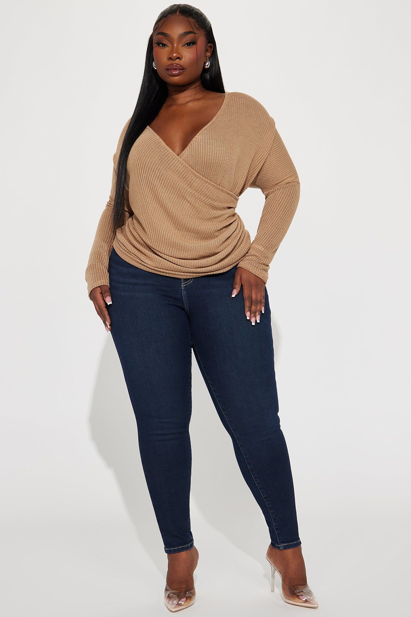 Elianna Wrap Top - Taupe sold by Fashion Nova product image thumbnail 5